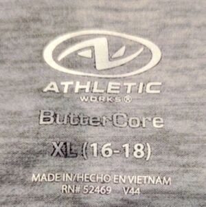 Athletic Works ButterCore Leggings XL 16-18 Gray High Rise Pockets Stretch